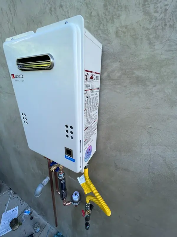 Tankless water heater installation for Meridian homes